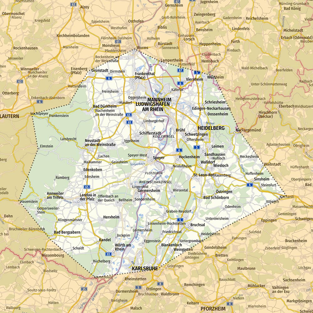 Umkreis Karte: Kostenlose An- und Abfahrt bis 50km Entfernung
